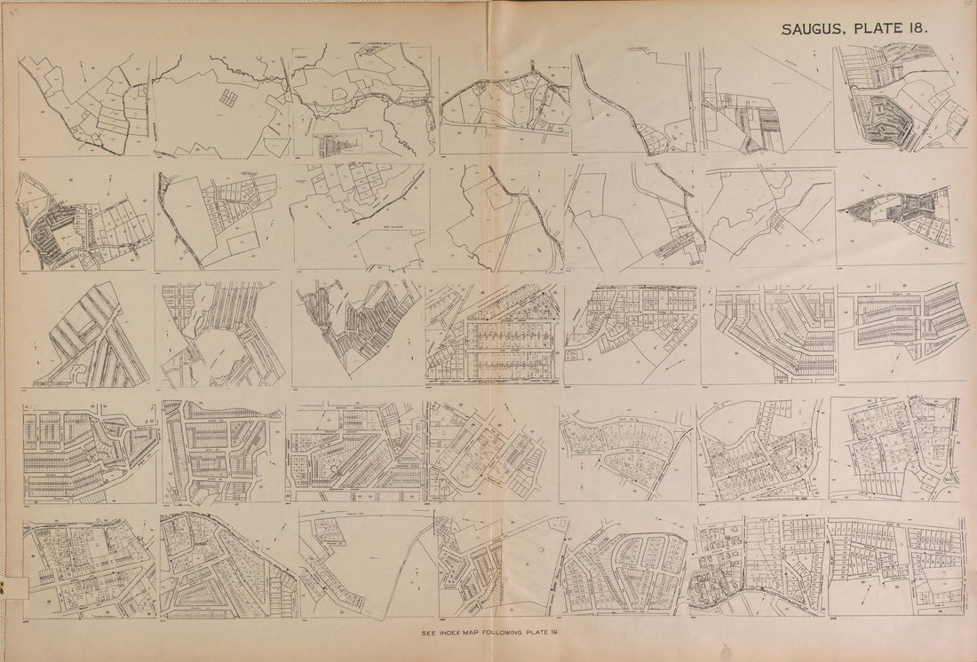 This old map of Saugus, Plate 18 from Atlas of the City of Lynn and the Towns of Swampscott, Saugus and Nahant, Massachusetts from 1924 was created by Harold H. (Harold Hazen) Richards in 1924