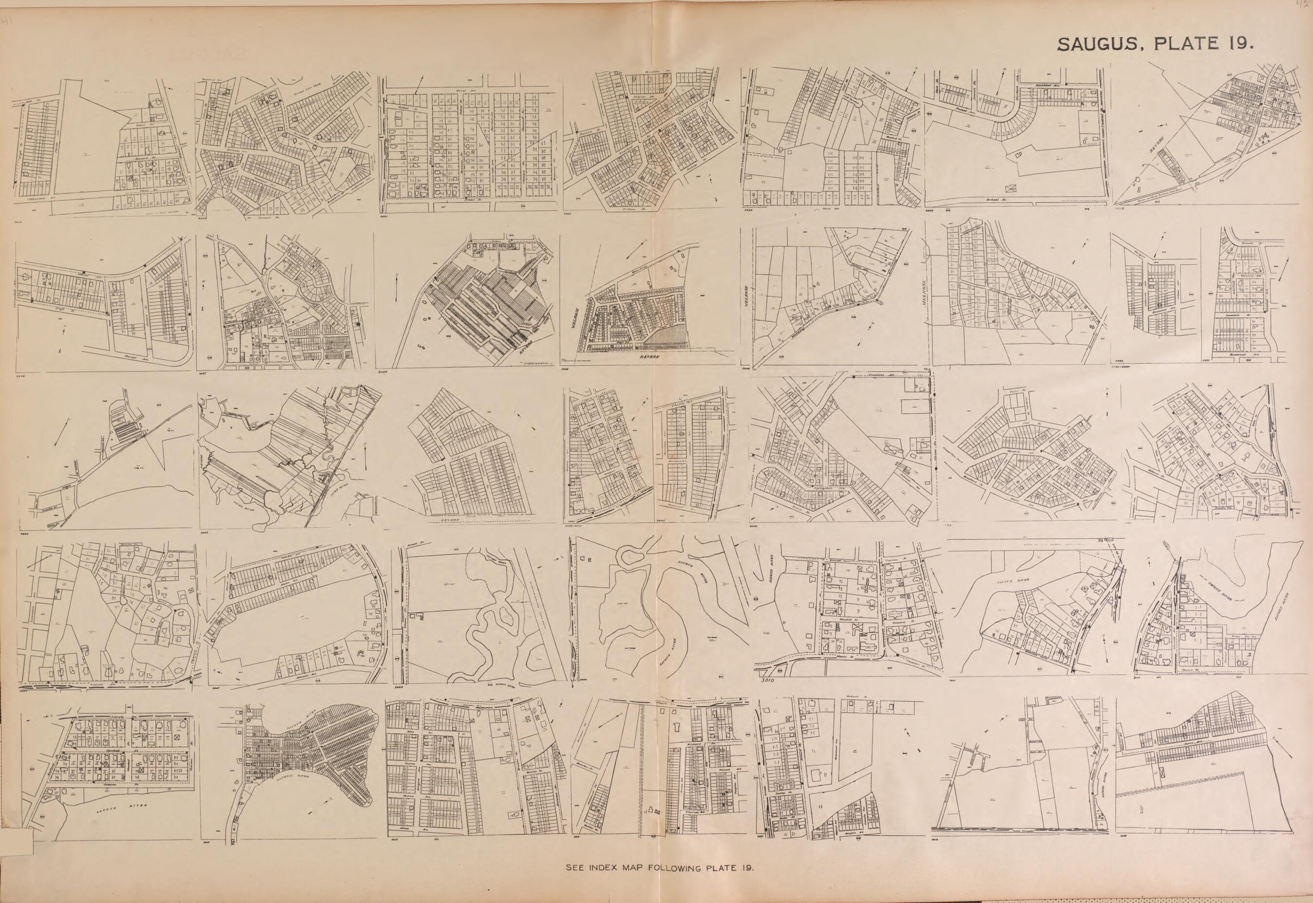 This old map of Saugus, Plate 19 from Atlas of the City of Lynn and the Towns of Swampscott, Saugus and Nahant, Massachusetts from 1924 was created by Harold H. (Harold Hazen) Richards in 1924