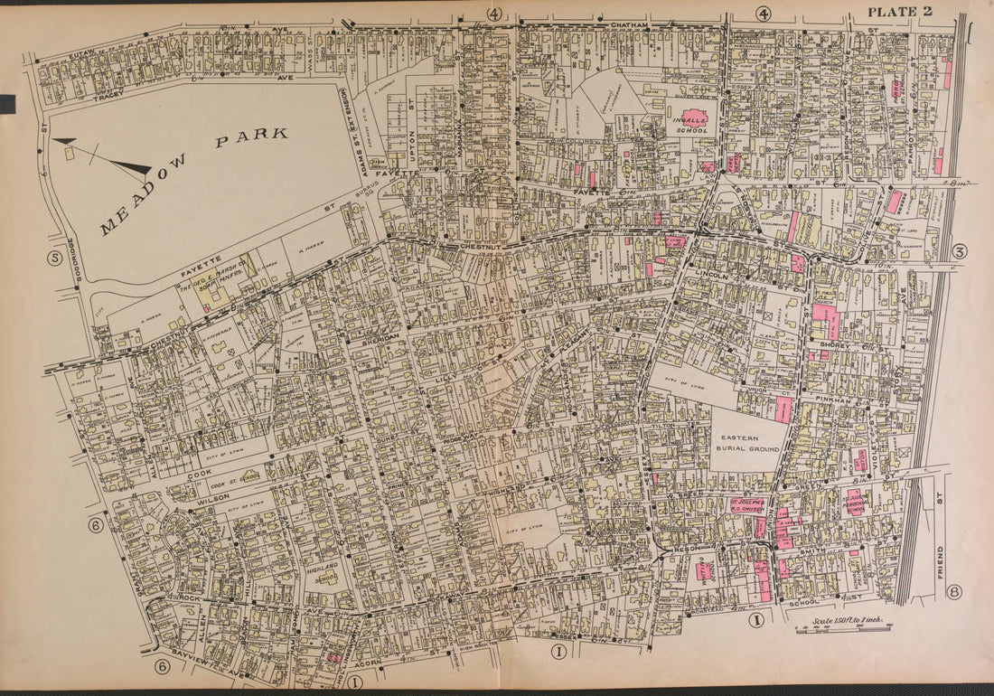 This old map of Lynn, Plate 2 from Atlas of the City of Lynn and the Towns of Swampscott, Saugus and Nahant, Massachusetts from 1924 was created by Harold H. (Harold Hazen) Richards in 1924