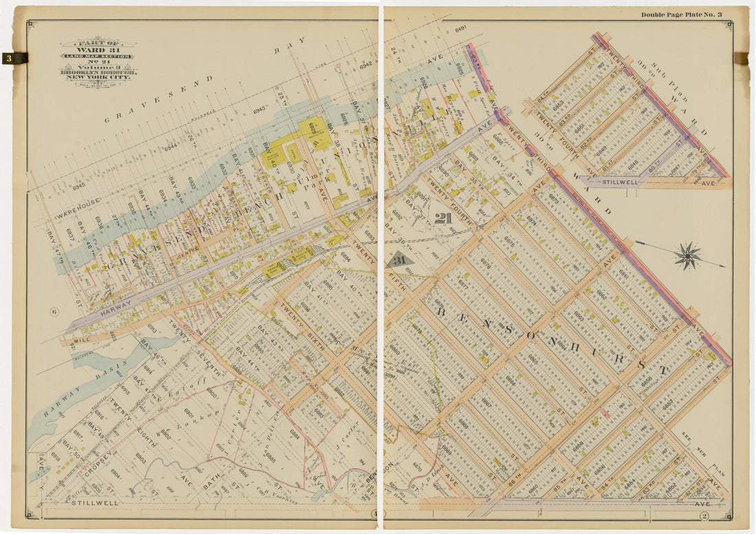 This old map of Image 10 of Atlas of the Brooklyn Borough of the City of New York : Originally Kings Co., Complete In Three Volumes : Based Upon Official Maps and Plans On File In the Various City Offices In the Municipal Building and Registers Office (H