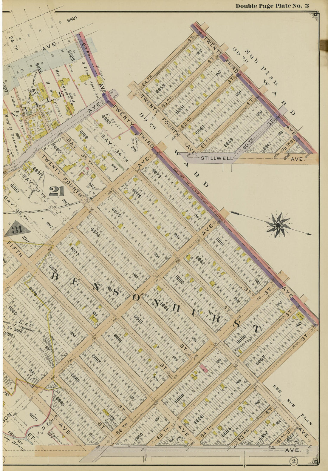 This old map of Image 11 of Atlas of the Brooklyn Borough of the City of New York : Originally Kings Co., Complete In Three Volumes : Based Upon Official Maps and Plans On File In the Various City Offices In the Municipal Building and Registers Office (H