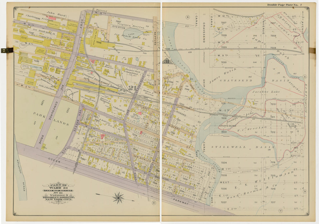 This old map of Image 18 of Atlas of the Brooklyn Borough of the City of New York : Originally Kings Co., Complete In Three Volumes : Based Upon Official Maps and Plans On File In the Various City Offices In the Municipal Building and Registers Office (H
