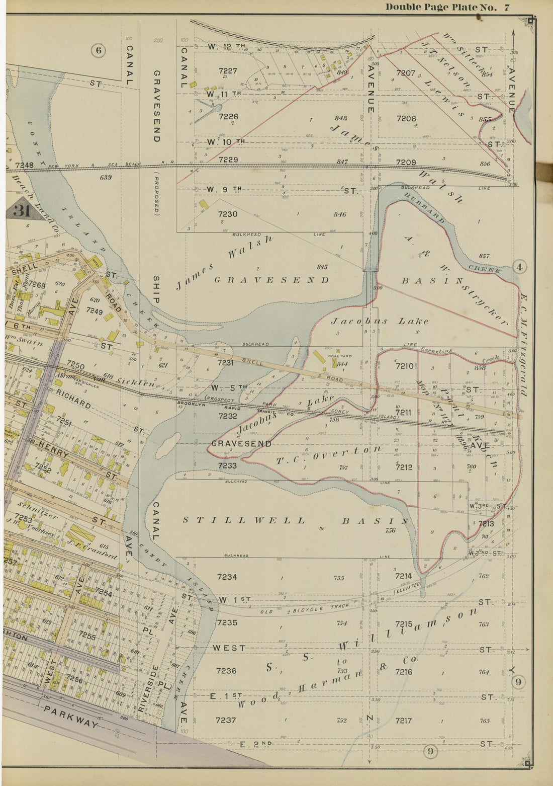 This old map of Image 19 of Atlas of the Brooklyn Borough of the City of New York : Originally Kings Co., Complete In Three Volumes : Based Upon Official Maps and Plans On File In the Various City Offices In the Municipal Building and Registers Office (H