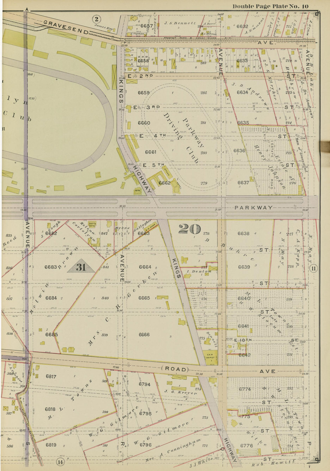 This old map of Image 25 of Atlas of the Brooklyn Borough of the City of New York : Originally Kings Co., Complete In Three Volumes : Based Upon Official Maps and Plans On File In the Various City Offices In the Municipal Building and Registers Office (H