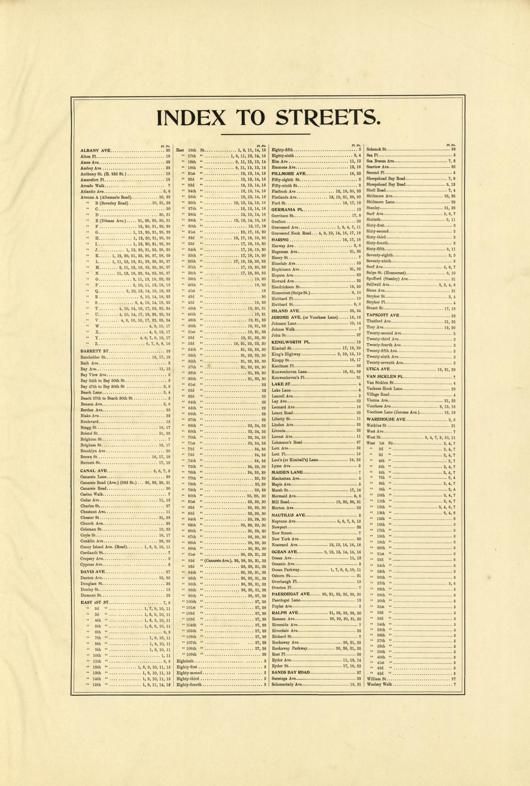 This old map of Image 3 of Atlas of the Brooklyn Borough of the City of New York : Originally Kings Co., Complete In Three Volumes : Based Upon Official Maps and Plans On File In the Various City Offices In the Municipal Building and Registers Office (Ha