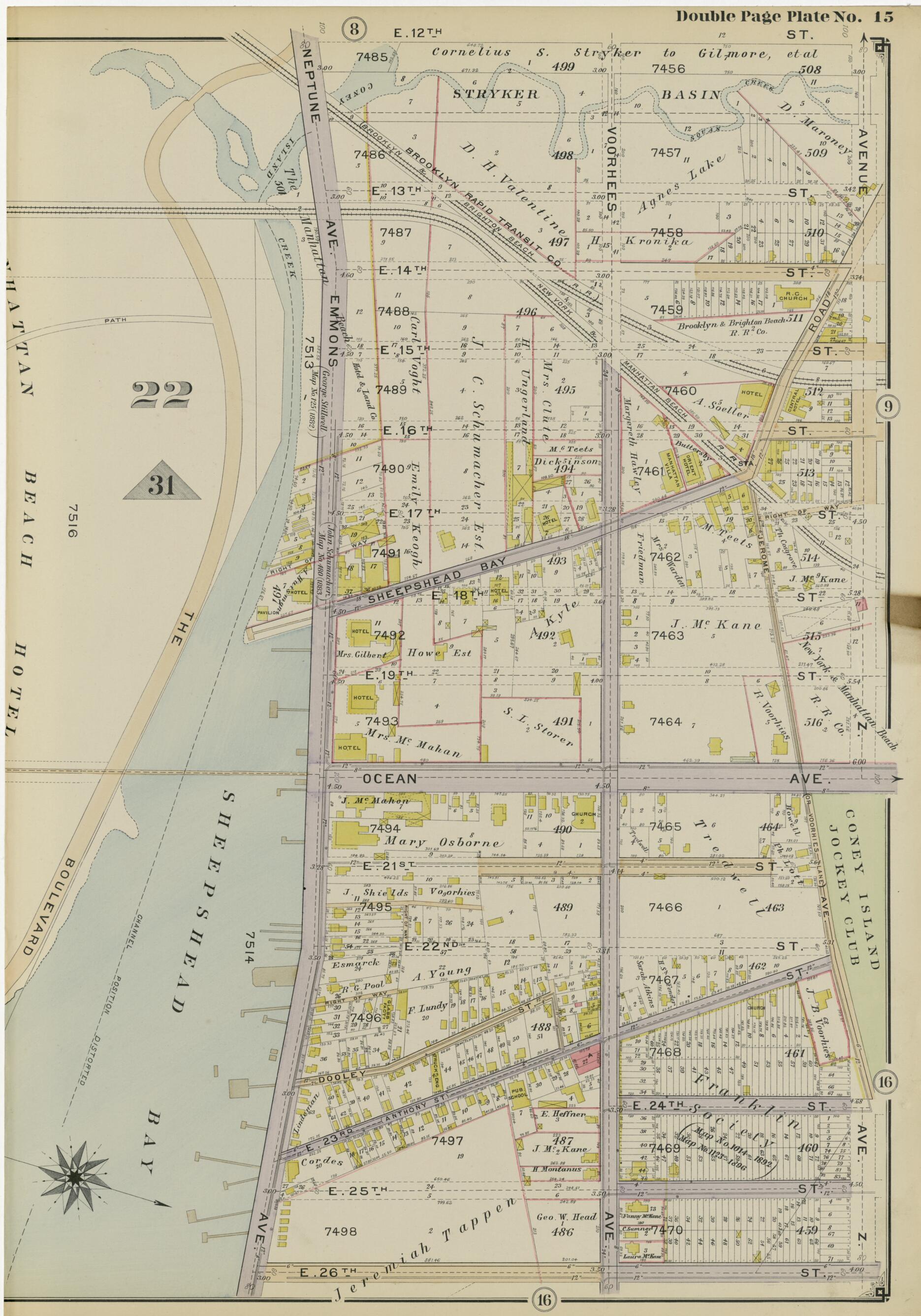 This old map of Image 35 of Atlas of the Brooklyn Borough of the City of New York : Originally Kings Co., Complete In Three Volumes : Based Upon Official Maps and Plans On File In the Various City Offices In the Municipal Building and Registers Office (H