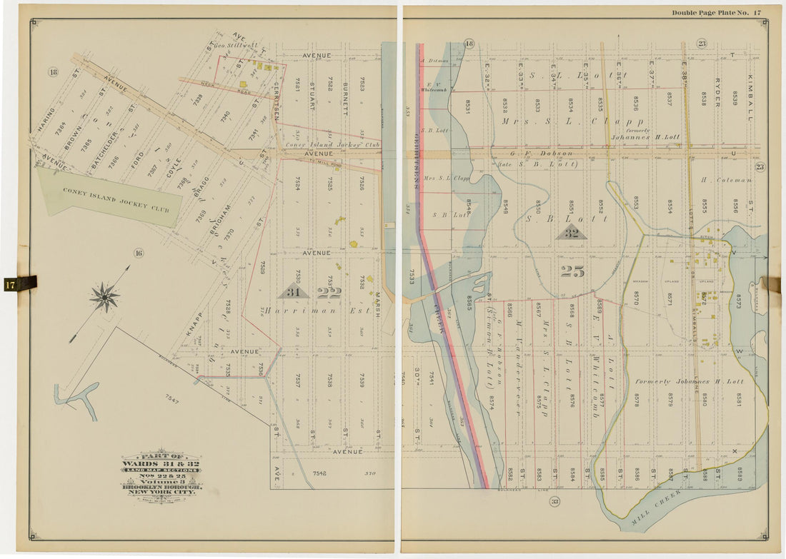 This old map of Image 38 of Atlas of the Brooklyn Borough of the City of New York : Originally Kings Co., Complete In Three Volumes : Based Upon Official Maps and Plans On File In the Various City Offices In the Municipal Building and Registers Office (H