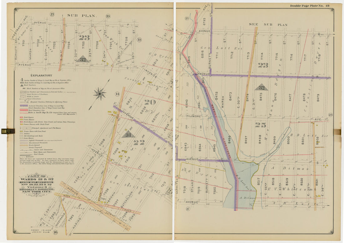 This old map of Image 40 of Atlas of the Brooklyn Borough of the City of New York : Originally Kings Co., Complete In Three Volumes : Based Upon Official Maps and Plans On File In the Various City Offices In the Municipal Building and Registers Office (H