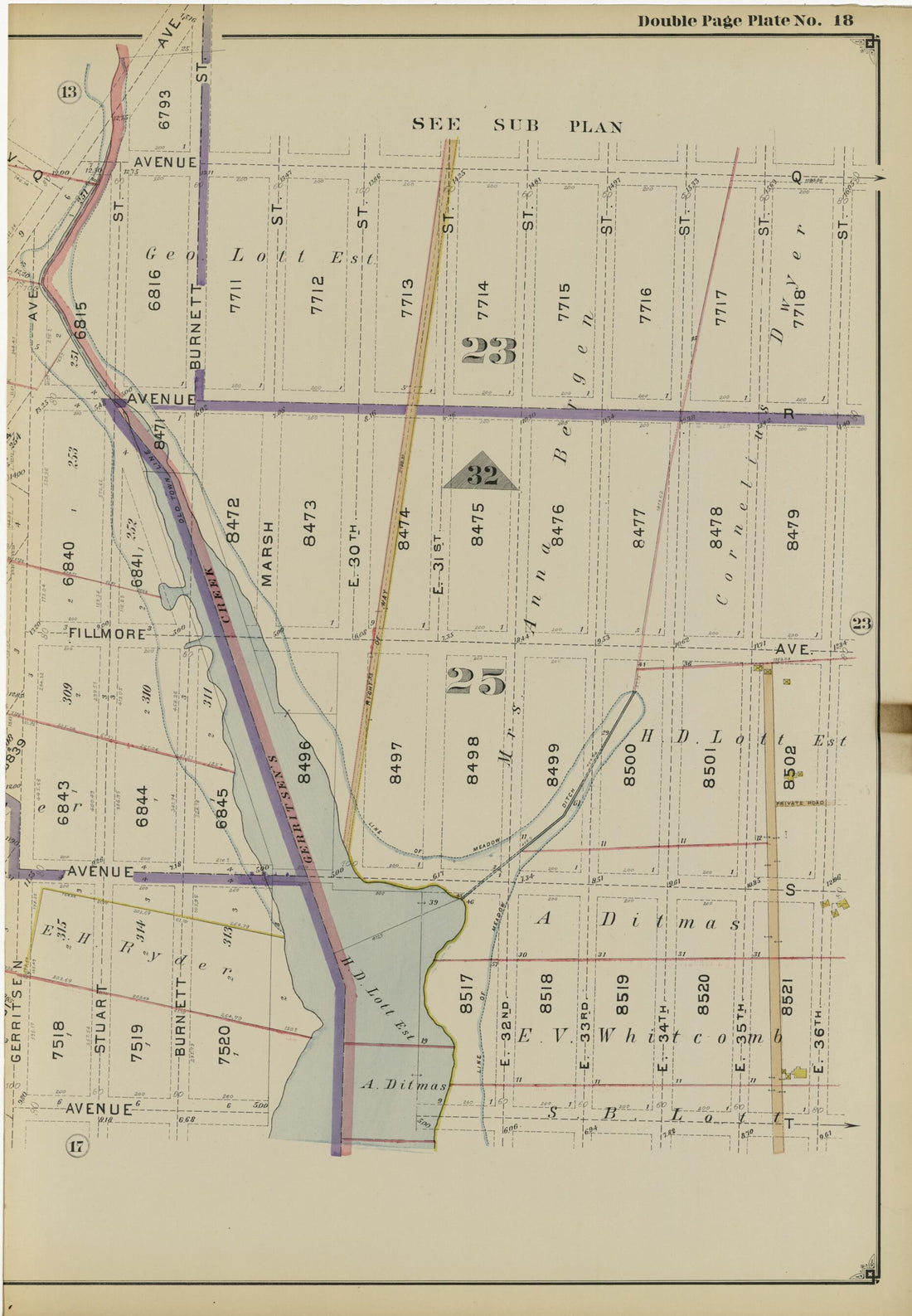 This old map of Image 41 of Atlas of the Brooklyn Borough of the City of New York : Originally Kings Co., Complete In Three Volumes : Based Upon Official Maps and Plans On File In the Various City Offices In the Municipal Building and Registers Office (H