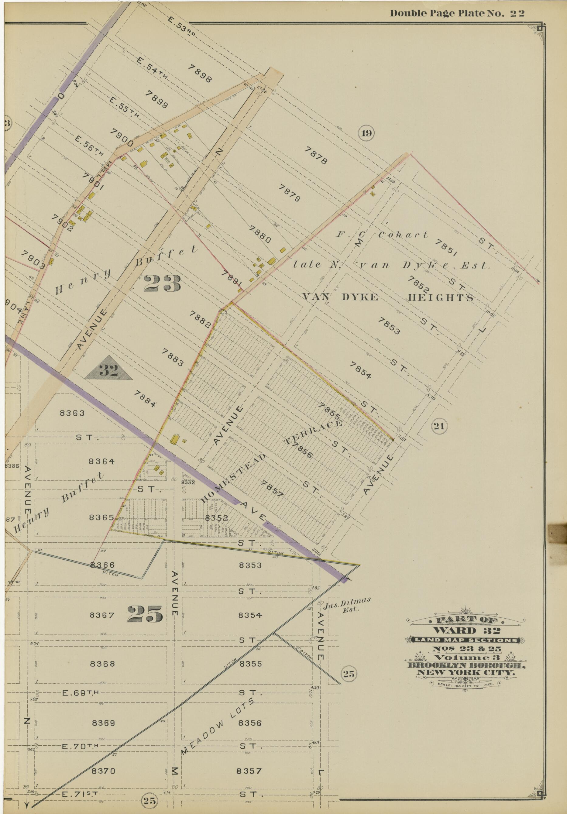 This old map of Image 49 of Atlas of the Brooklyn Borough of the City of New York : Originally Kings Co., Complete In Three Volumes : Based Upon Official Maps and Plans On File In the Various City Offices In the Municipal Building and Registers Office (H