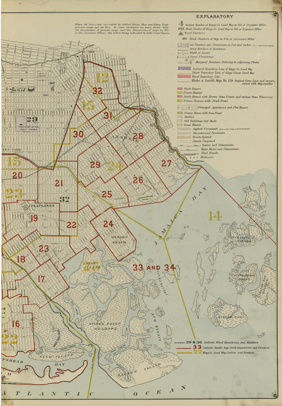 This old map of Image 5 of Atlas of the Brooklyn Borough of the City of New York : Originally Kings Co., Complete In Three Volumes : Based Upon Official Maps and Plans On File In the Various City Offices In the Municipal Building and Registers Office (Ha