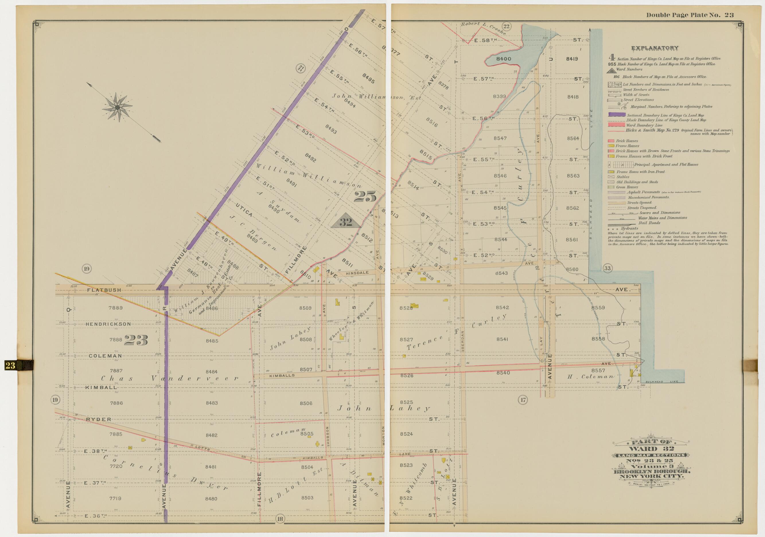 This old map of Image 50 of Atlas of the Brooklyn Borough of the City of New York : Originally Kings Co., Complete In Three Volumes : Based Upon Official Maps and Plans On File In the Various City Offices In the Municipal Building and Registers Office (H