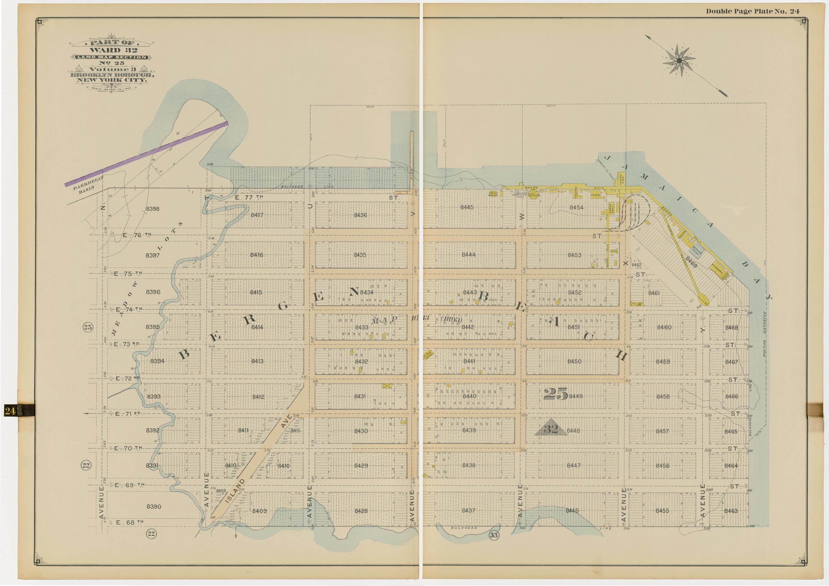 This old map of Image 52 of Atlas of the Brooklyn Borough of the City of New York : Originally Kings Co., Complete In Three Volumes : Based Upon Official Maps and Plans On File In the Various City Offices In the Municipal Building and Registers Office (H