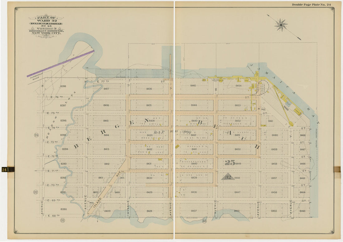 This old map of Image 52 of Atlas of the Brooklyn Borough of the City of New York : Originally Kings Co., Complete In Three Volumes : Based Upon Official Maps and Plans On File In the Various City Offices In the Municipal Building and Registers Office (H