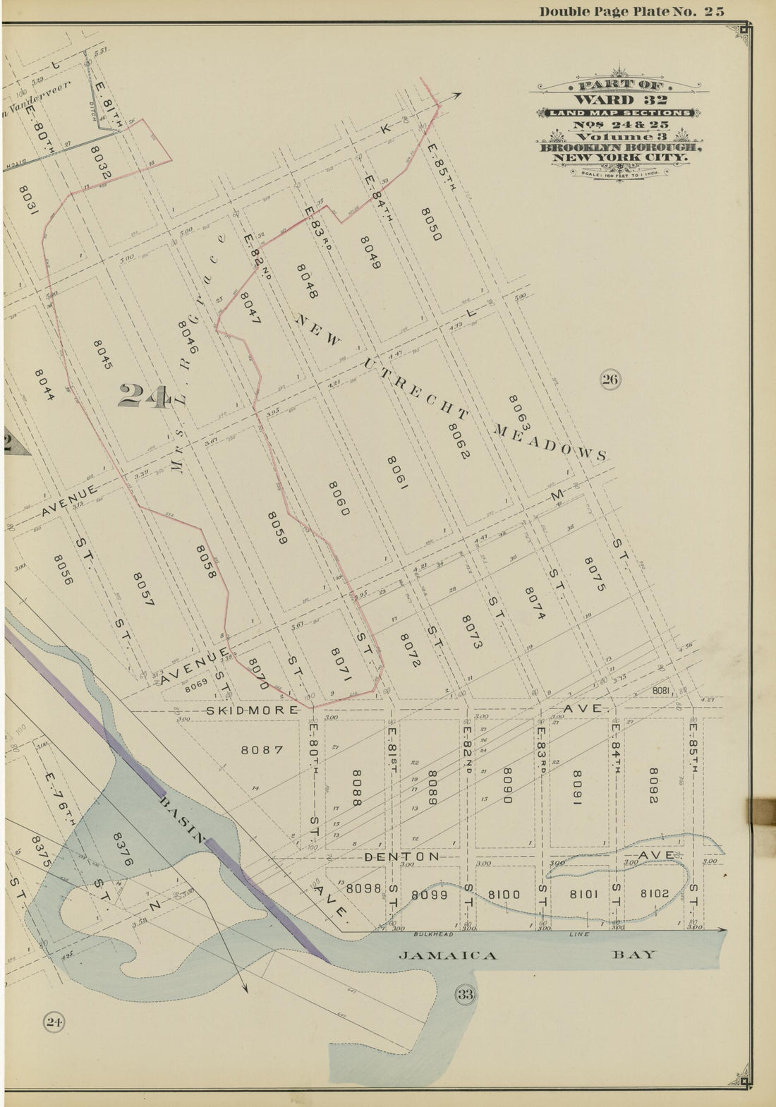 This old map of Image 55 of Atlas of the Brooklyn Borough of the City of New York : Originally Kings Co., Complete In Three Volumes : Based Upon Official Maps and Plans On File In the Various City Offices In the Municipal Building and Registers Office (H