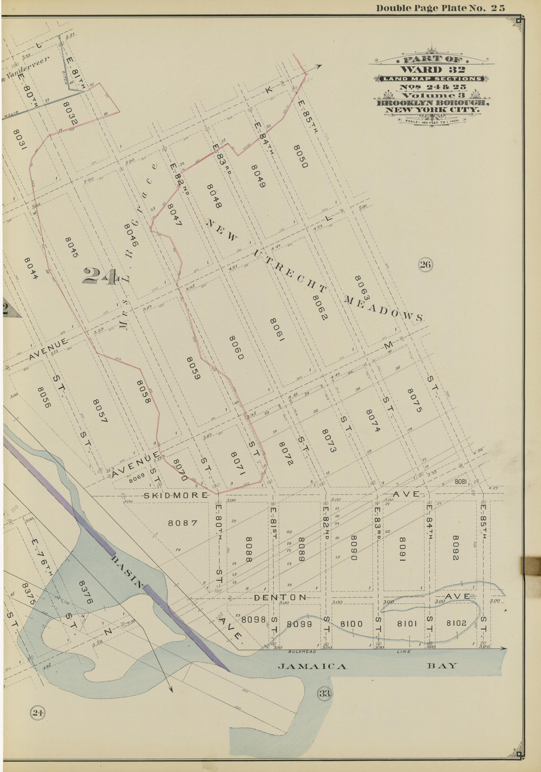 This old map of Image 55 of Atlas of the Brooklyn Borough of the City of New York : Originally Kings Co., Complete In Three Volumes : Based Upon Official Maps and Plans On File In the Various City Offices In the Municipal Building and Registers Office (H