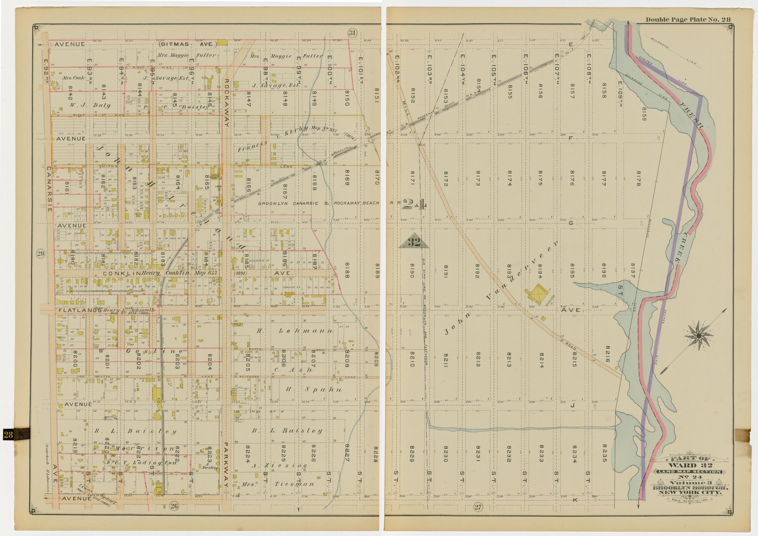 This old map of Image 60 of Atlas of the Brooklyn Borough of the City of New York : Originally Kings Co., Complete In Three Volumes : Based Upon Official Maps and Plans On File In the Various City Offices In the Municipal Building and Registers Office (H