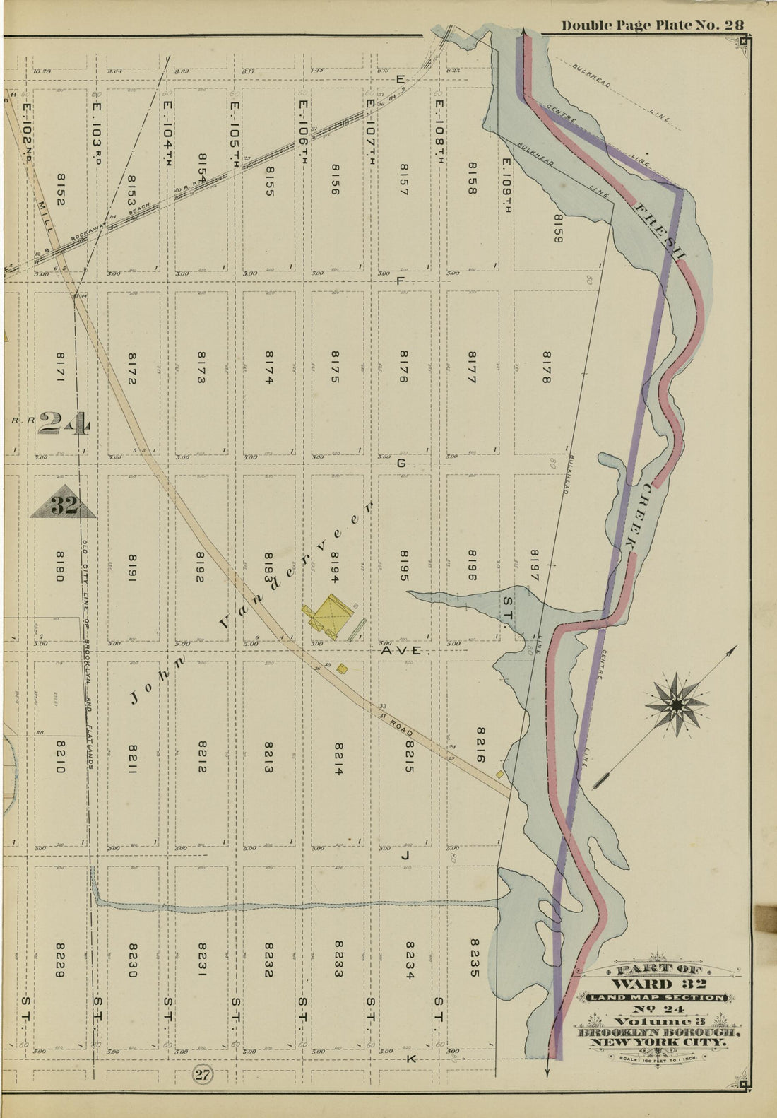This old map of Image 61 of Atlas of the Brooklyn Borough of the City of New York : Originally Kings Co., Complete In Three Volumes : Based Upon Official Maps and Plans On File In the Various City Offices In the Municipal Building and Registers Office (H