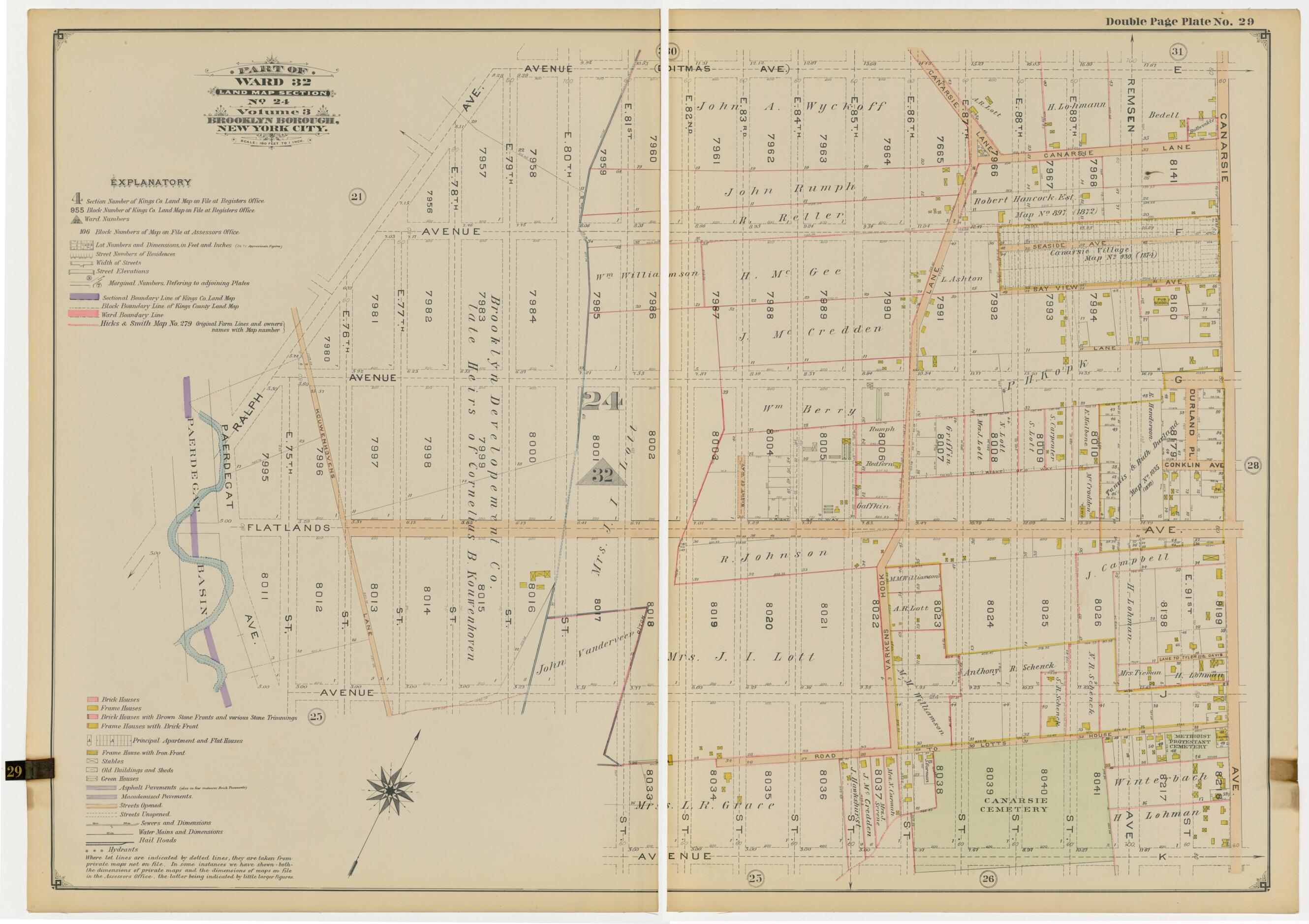 This old map of Image 62 of Atlas of the Brooklyn Borough of the City of New York : Originally Kings Co., Complete In Three Volumes : Based Upon Official Maps and Plans On File In the Various City Offices In the Municipal Building and Registers Office (H