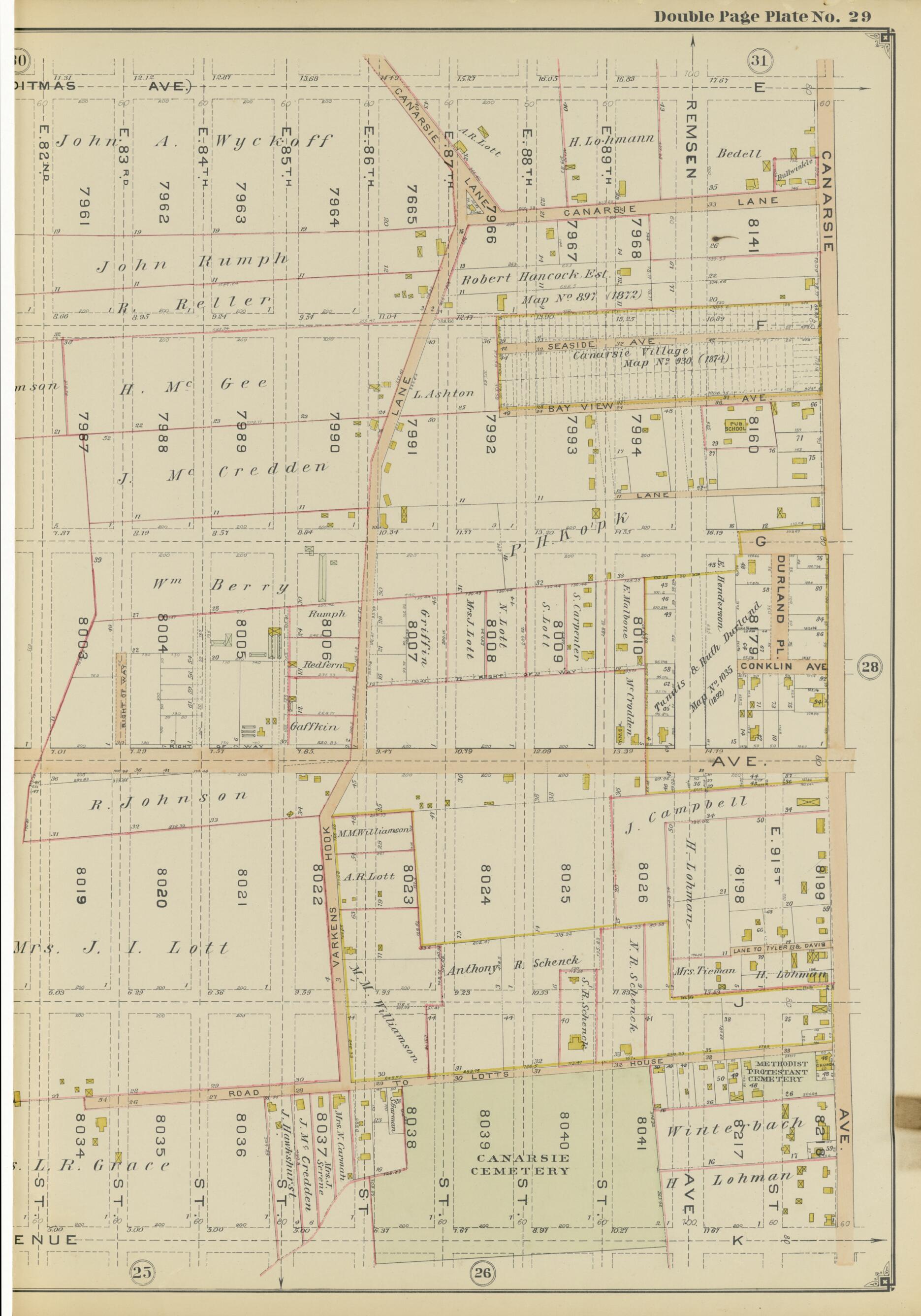 This old map of Image 63 of Atlas of the Brooklyn Borough of the City of New York : Originally Kings Co., Complete In Three Volumes : Based Upon Official Maps and Plans On File In the Various City Offices In the Municipal Building and Registers Office (H