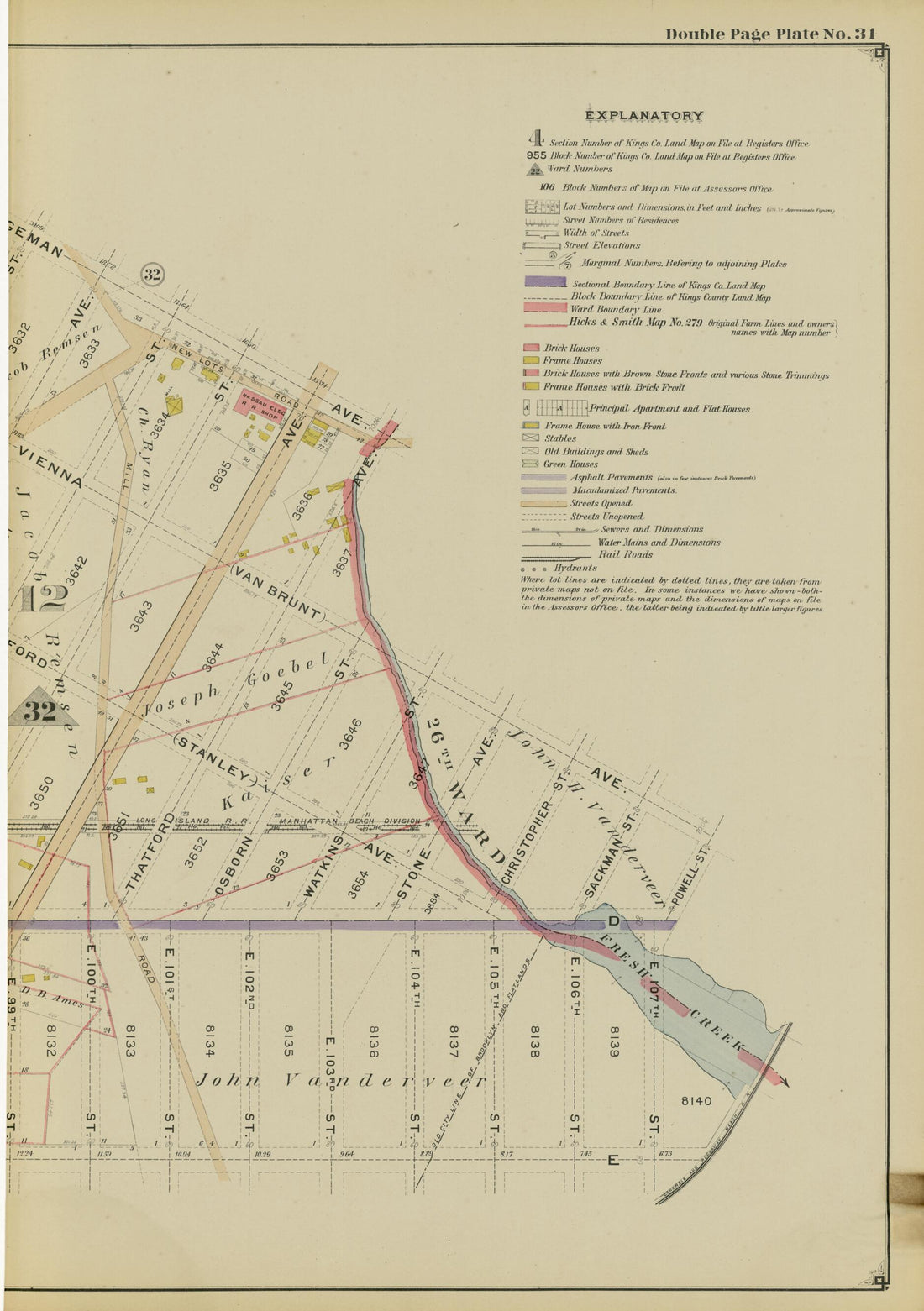 This old map of Image 67 of Atlas of the Brooklyn Borough of the City of New York : Originally Kings Co., Complete In Three Volumes : Based Upon Official Maps and Plans On File In the Various City Offices In the Municipal Building and Registers Office (H