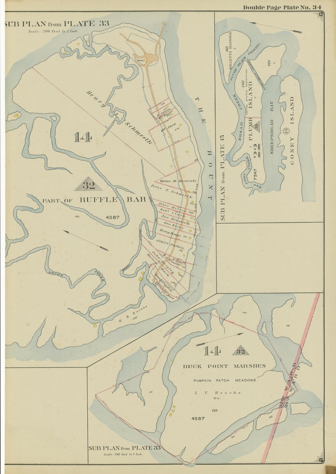 This old map of Image 73 of Atlas of the Brooklyn Borough of the City of New York : Originally Kings Co., Complete In Three Volumes : Based Upon Official Maps and Plans On File In the Various City Offices In the Municipal Building and Registers Office (H