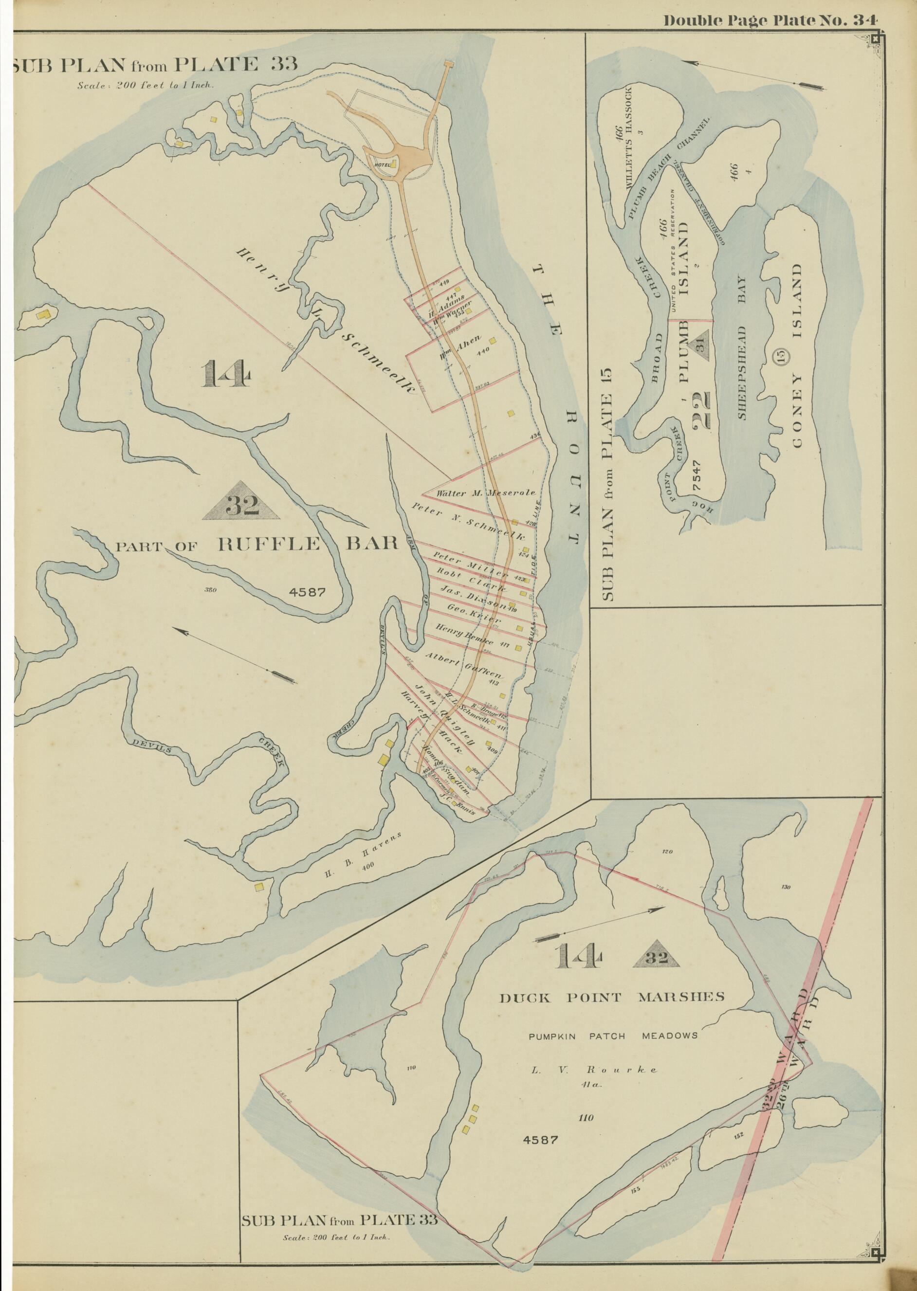 This old map of Image 73 of Atlas of the Brooklyn Borough of the City of New York : Originally Kings Co., Complete In Three Volumes : Based Upon Official Maps and Plans On File In the Various City Offices In the Municipal Building and Registers Office (H