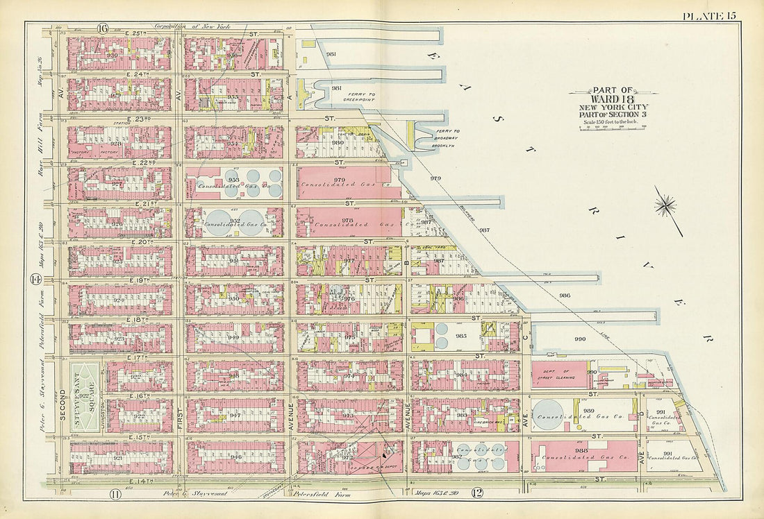 This old map of Part of Ward 18 from Atlas of the City of New York, Manhattan Island from 1894 was created by G.W. Bromley & Co in 1894