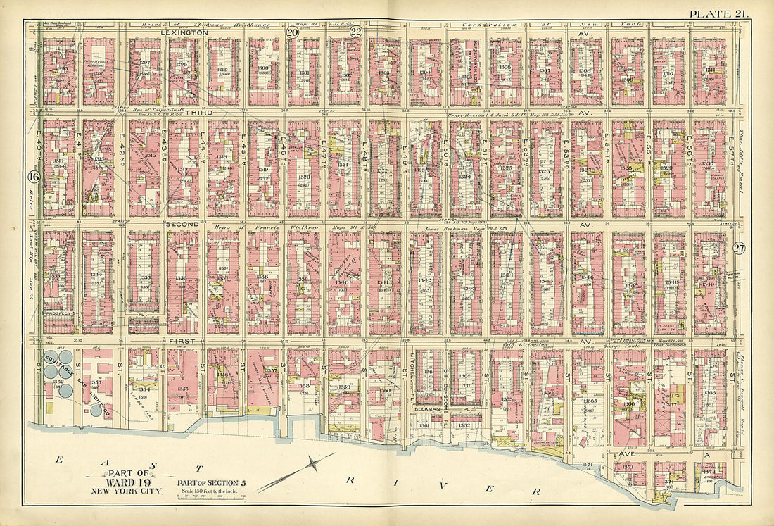 This old map of Part of Ward 19 (Section 5) from Atlas of the City of New York, Manhattan Island from 1894 was created by G.W. Bromley & Co in 1894