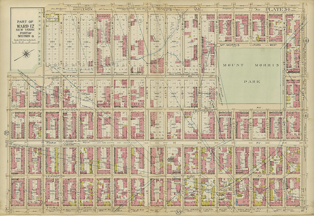 This old map of Part of Ward 12 (part of Section 6) from Atlas of the City of New York, Manhattan Island from 1894 was created by G.W. Bromley & Co in 1894