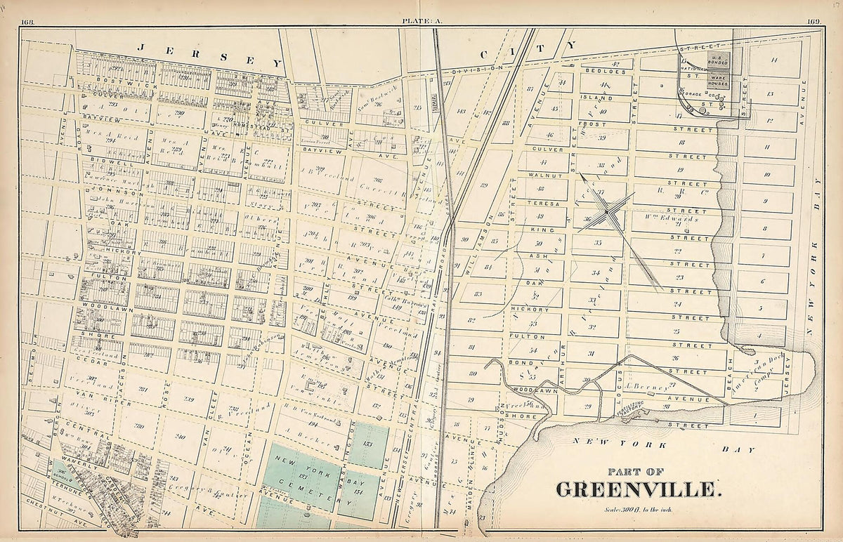 Greenville - 1 from Atlas of the Late Township of Greenville, and the State of New Jersey 1873 by Relic Map Company