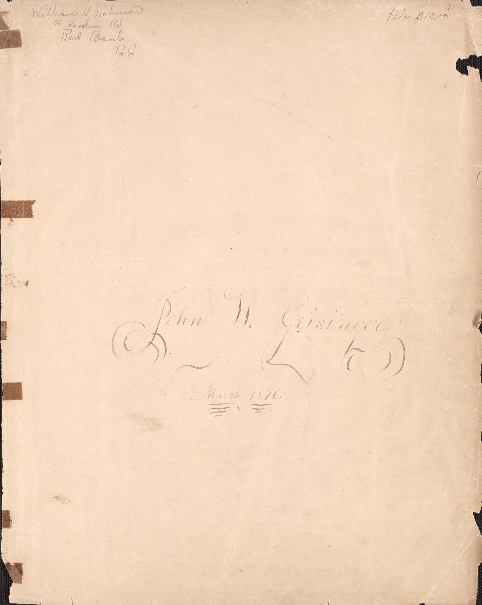 This old map of Fly Leaf With Annotations from New Historical Atlas of Cumberland Co., New Jersey : from 1876 was created by D. J. Stewart in 1876