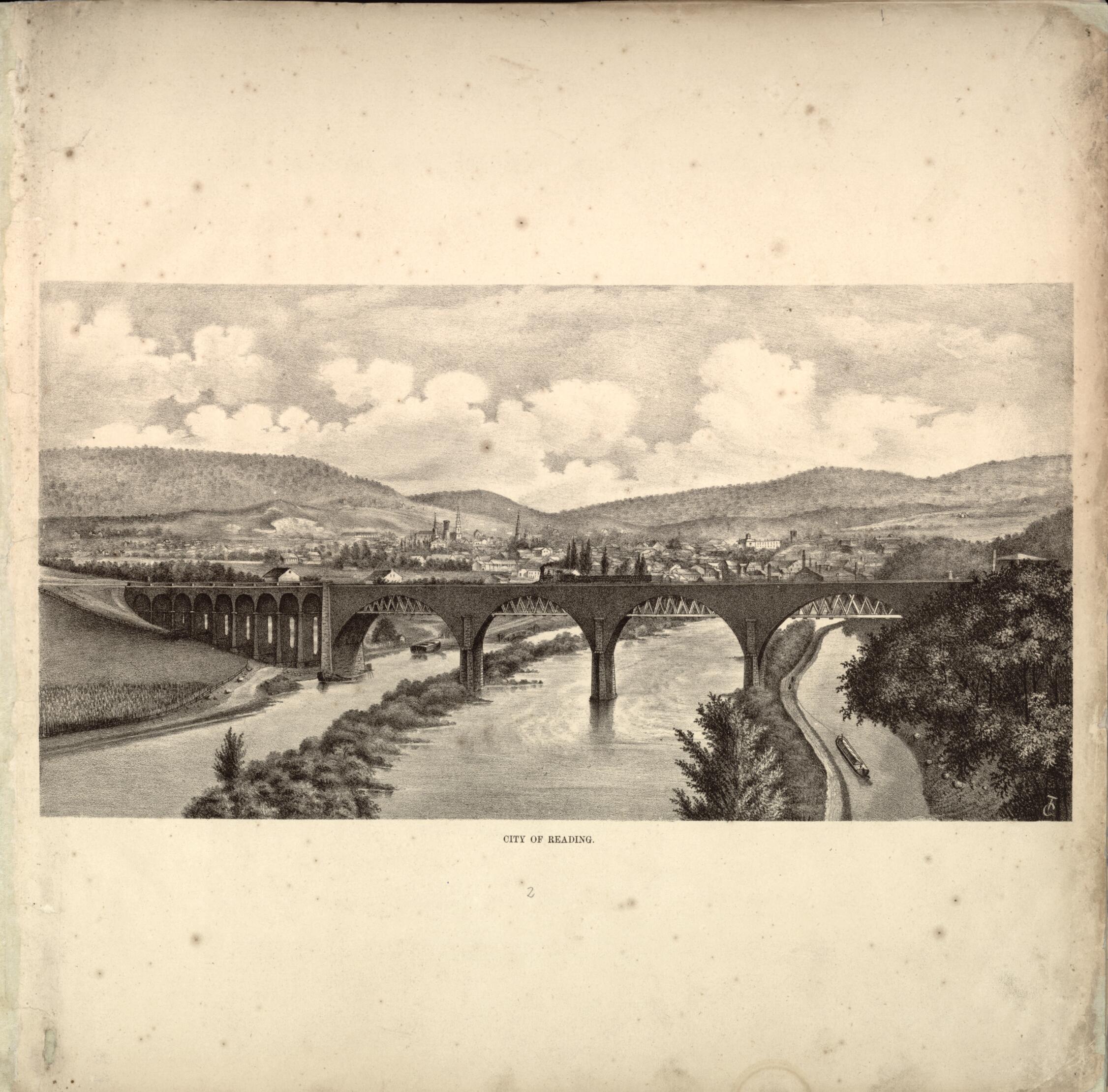 This old map of City of Reading from Berks County from 1862 was created by L. Fagan in 1862