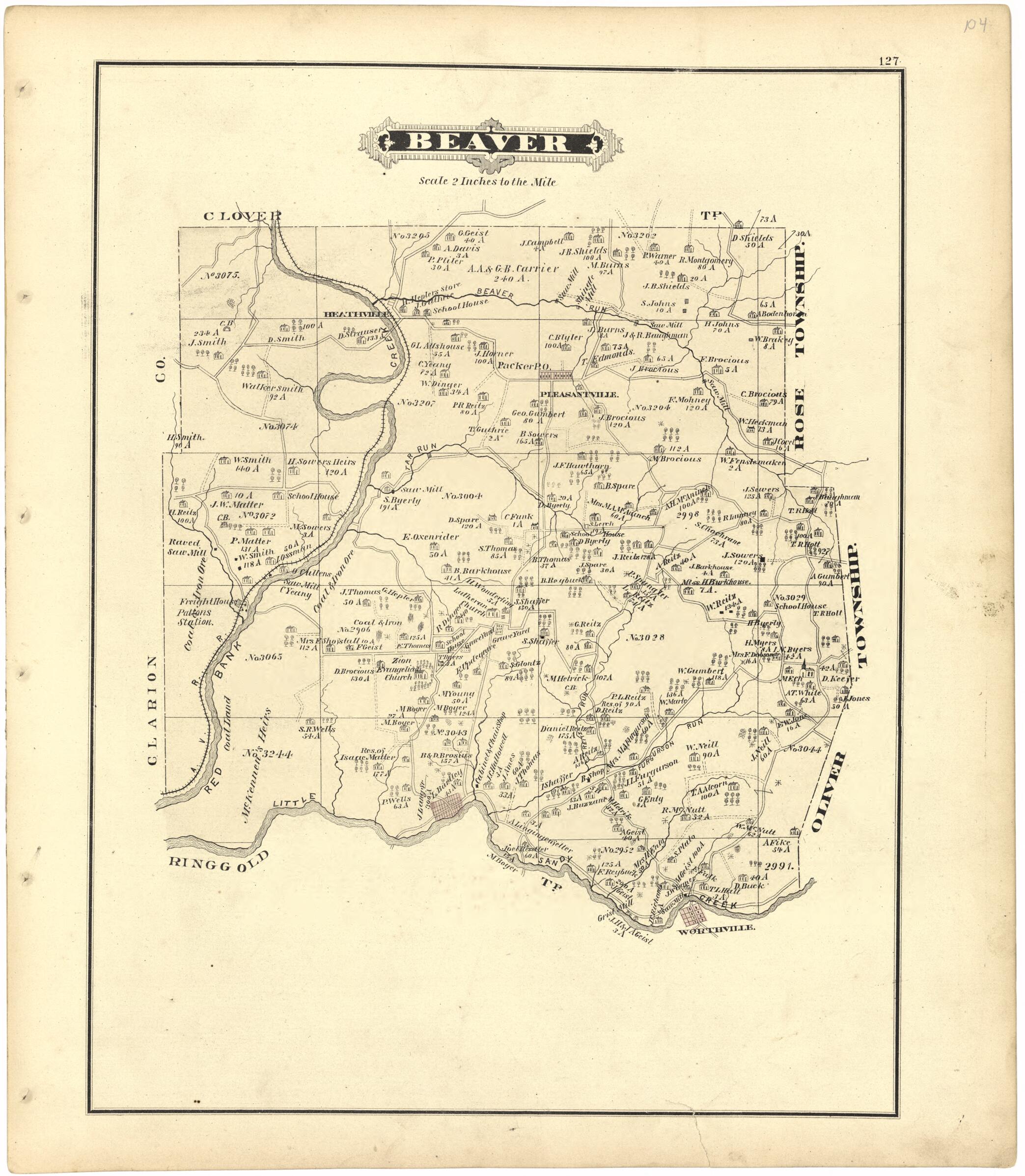 This old map of Beaver from Caldwell&