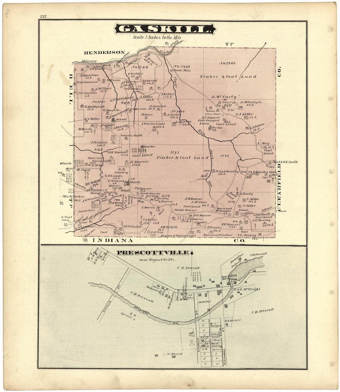 This old map of Gaskill from Caldwell&