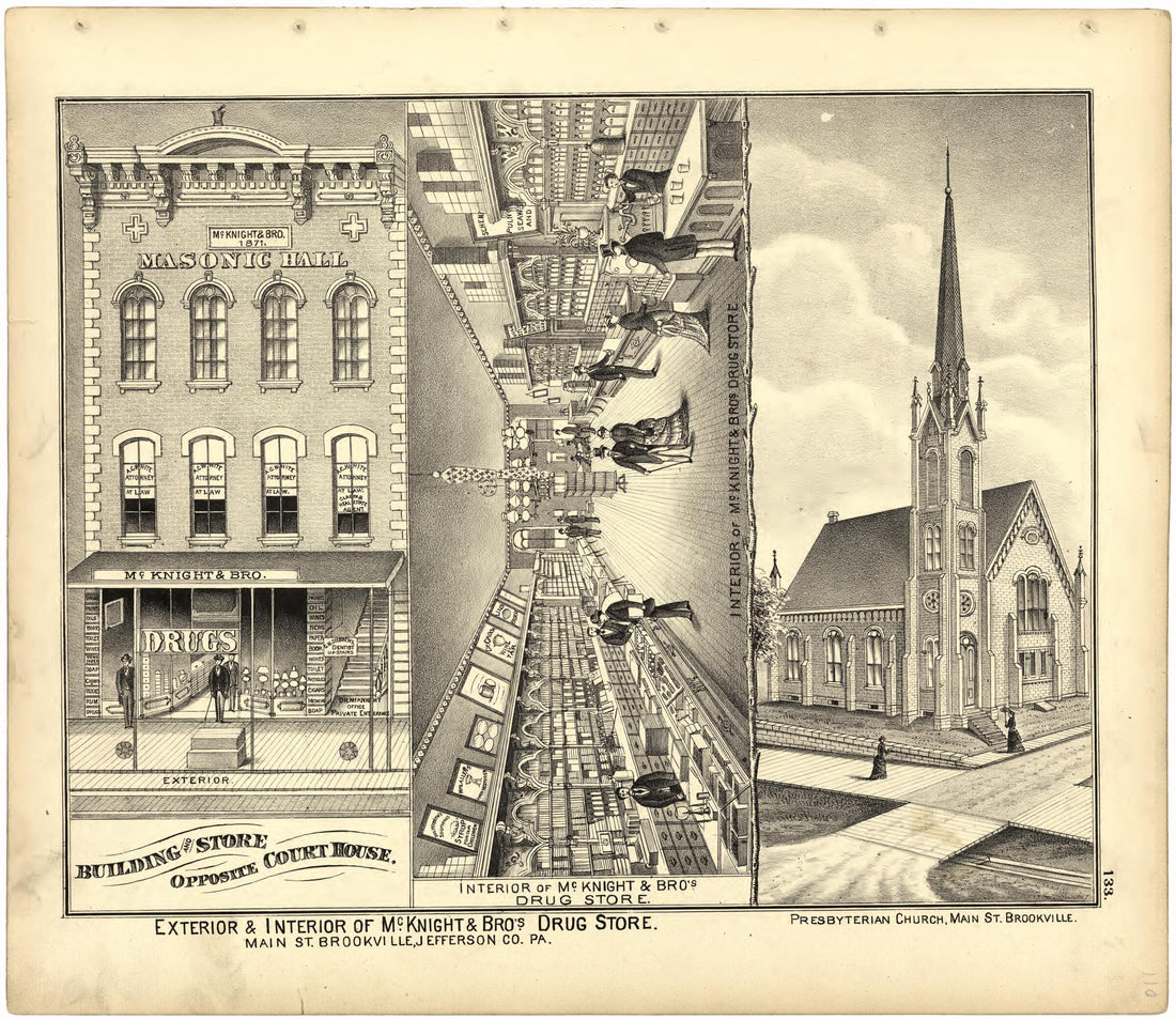 This old map of Building and Store Opposite Court House from Caldwell&