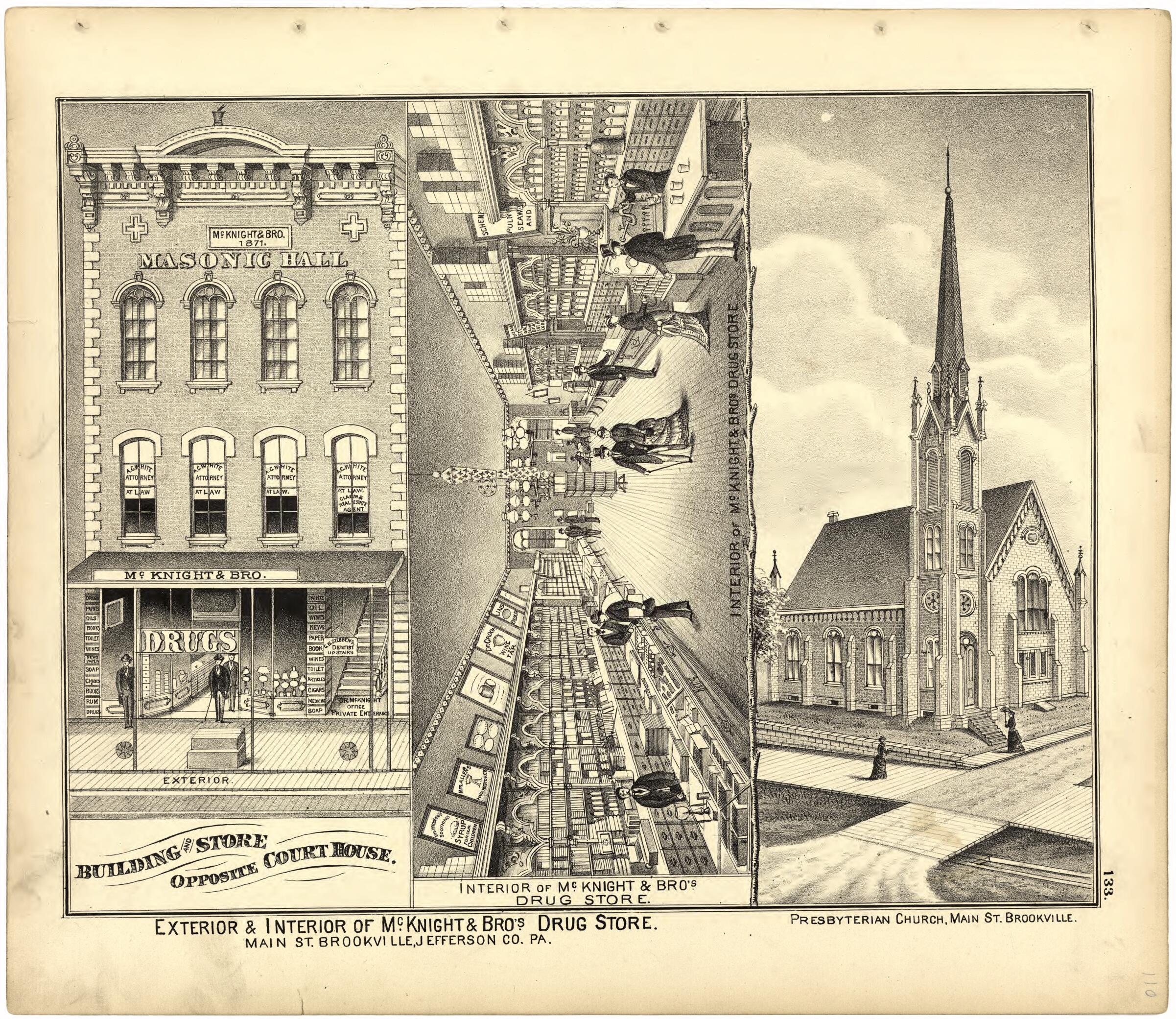 This old map of Building and Store Opposite Court House from Caldwell&