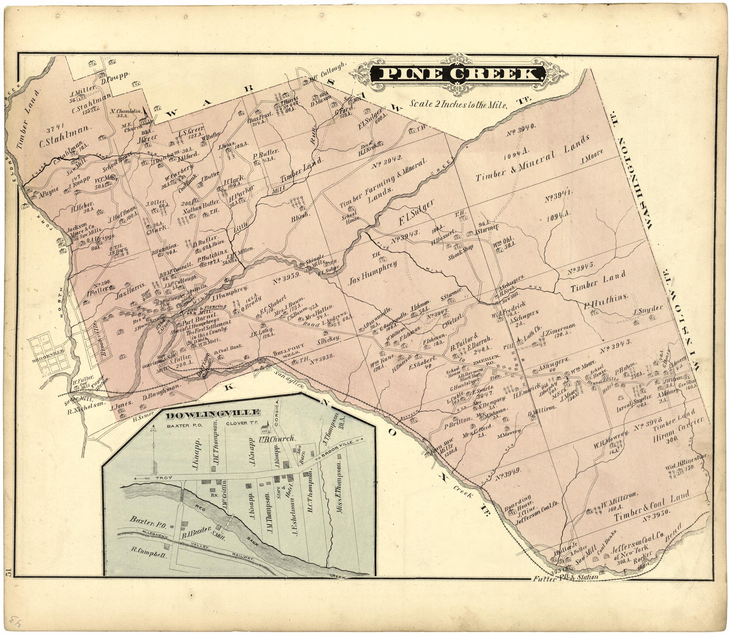 This old map of Pine Creek from Caldwell&