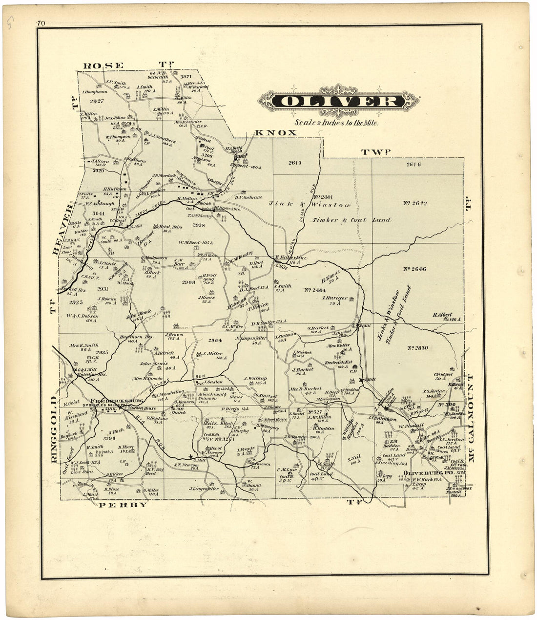 This old map of Oliver from Caldwell&