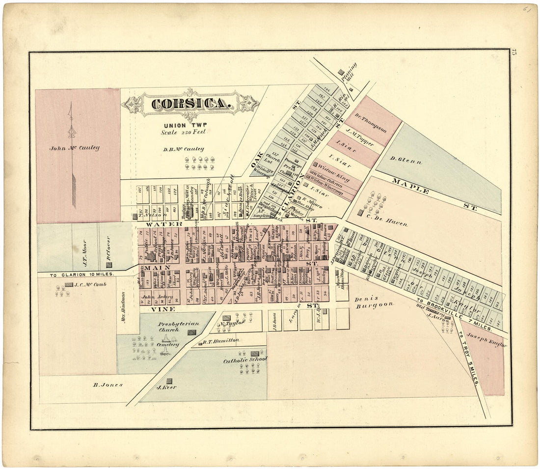 This old map of Corsica from Caldwell&