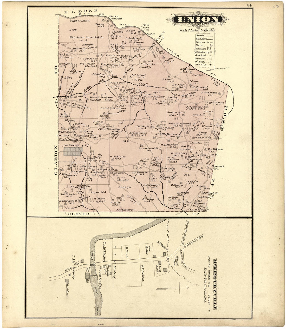This old map of Union from Caldwell&