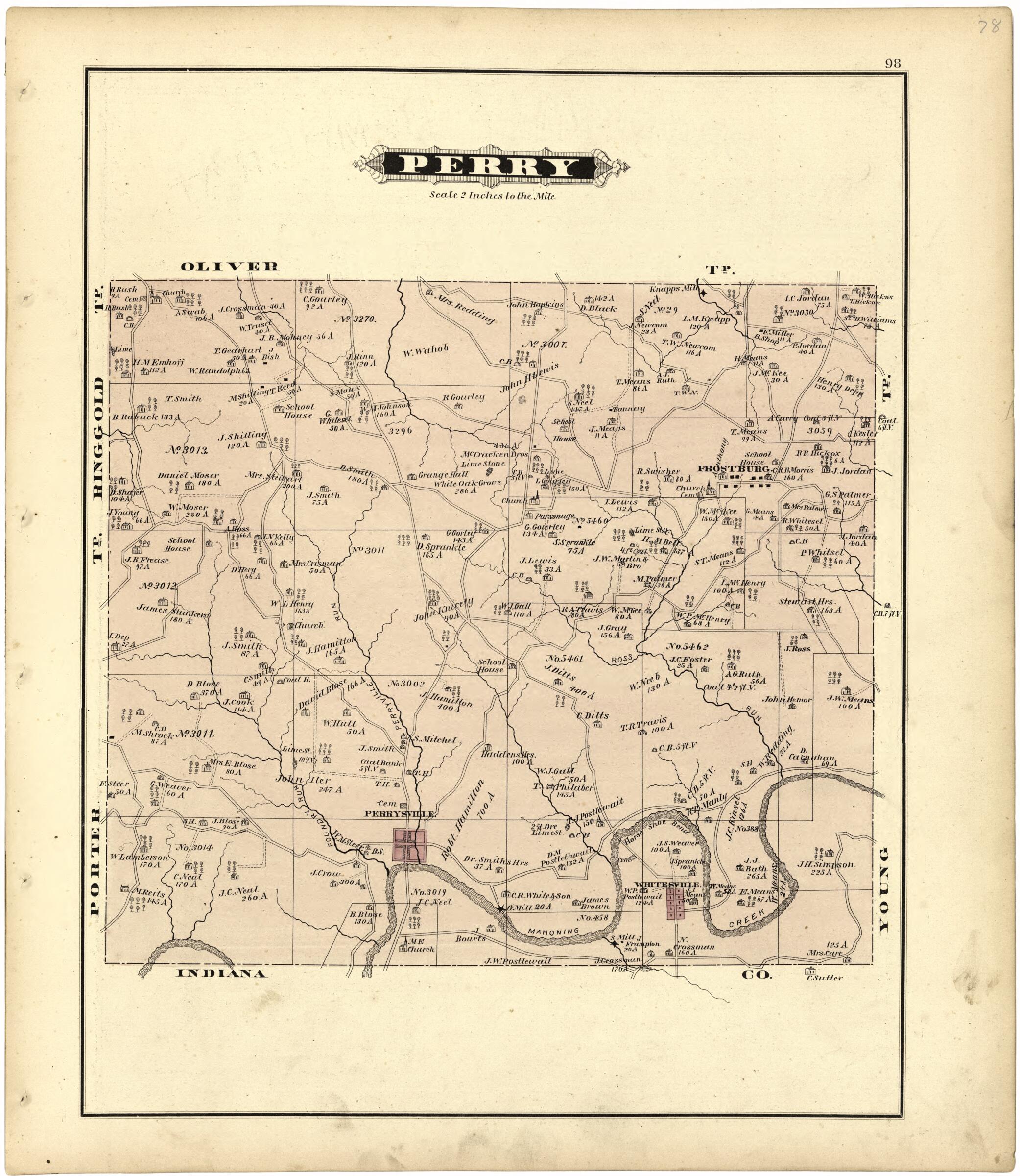This old map of Perry from Caldwell&