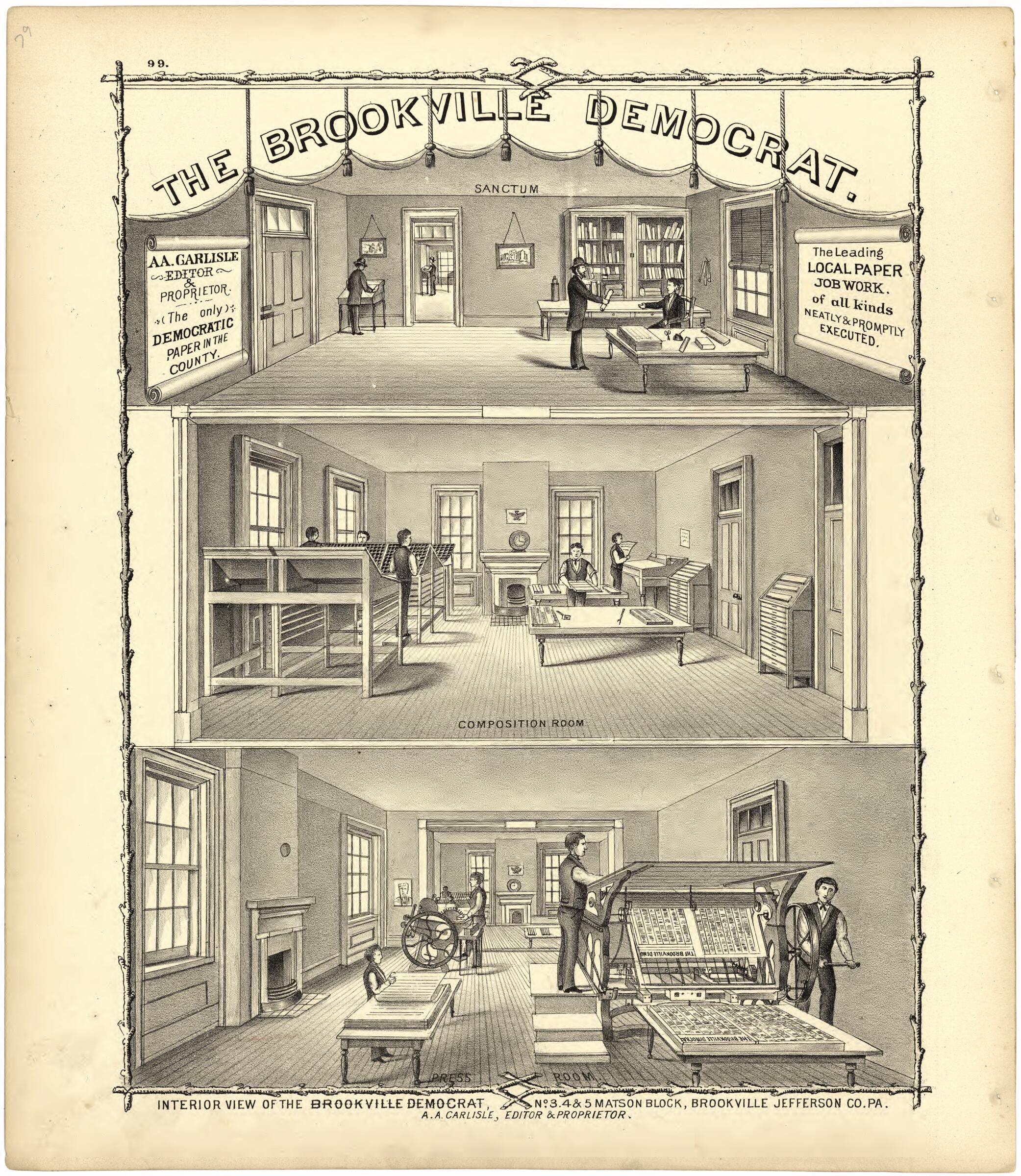 This old map of The Brookville Democrat from Caldwell&