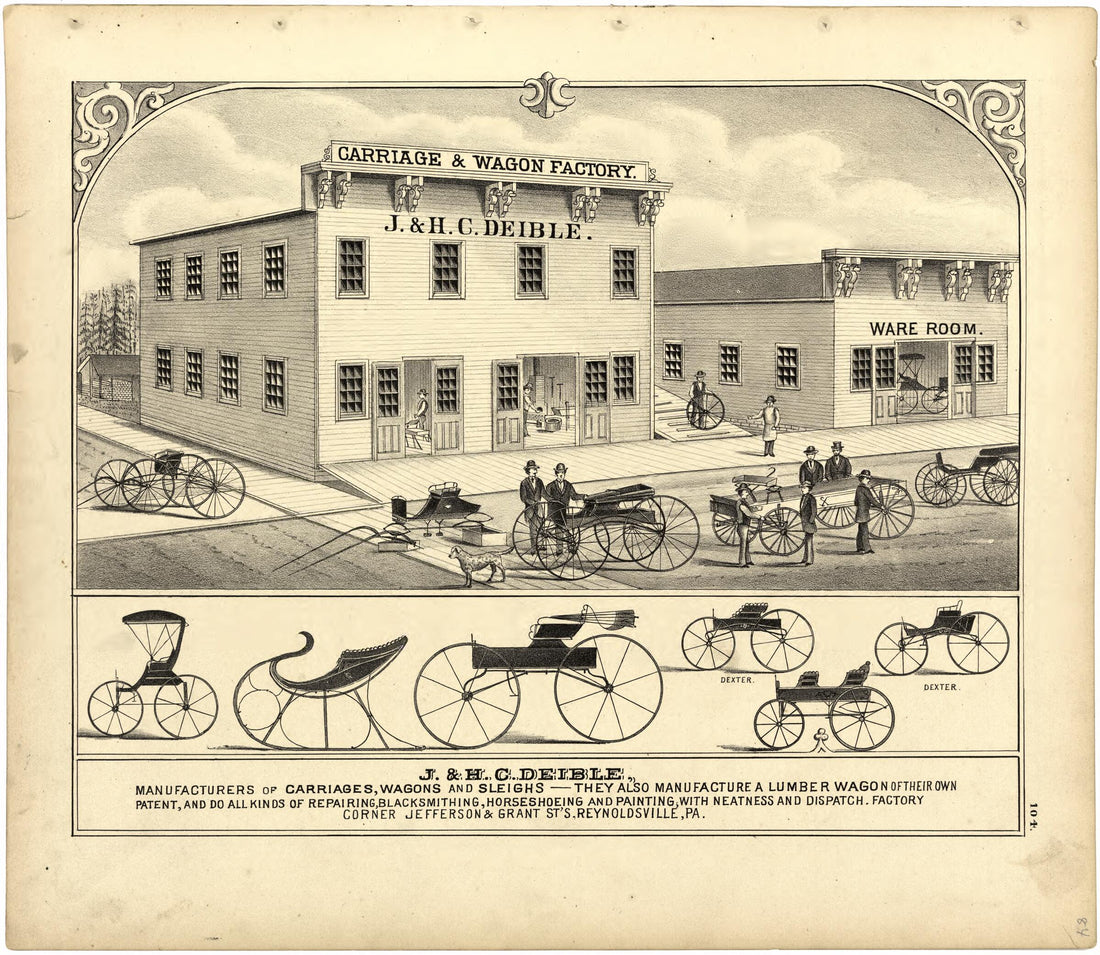 This old map of J. & H.C. Deible from Caldwell&