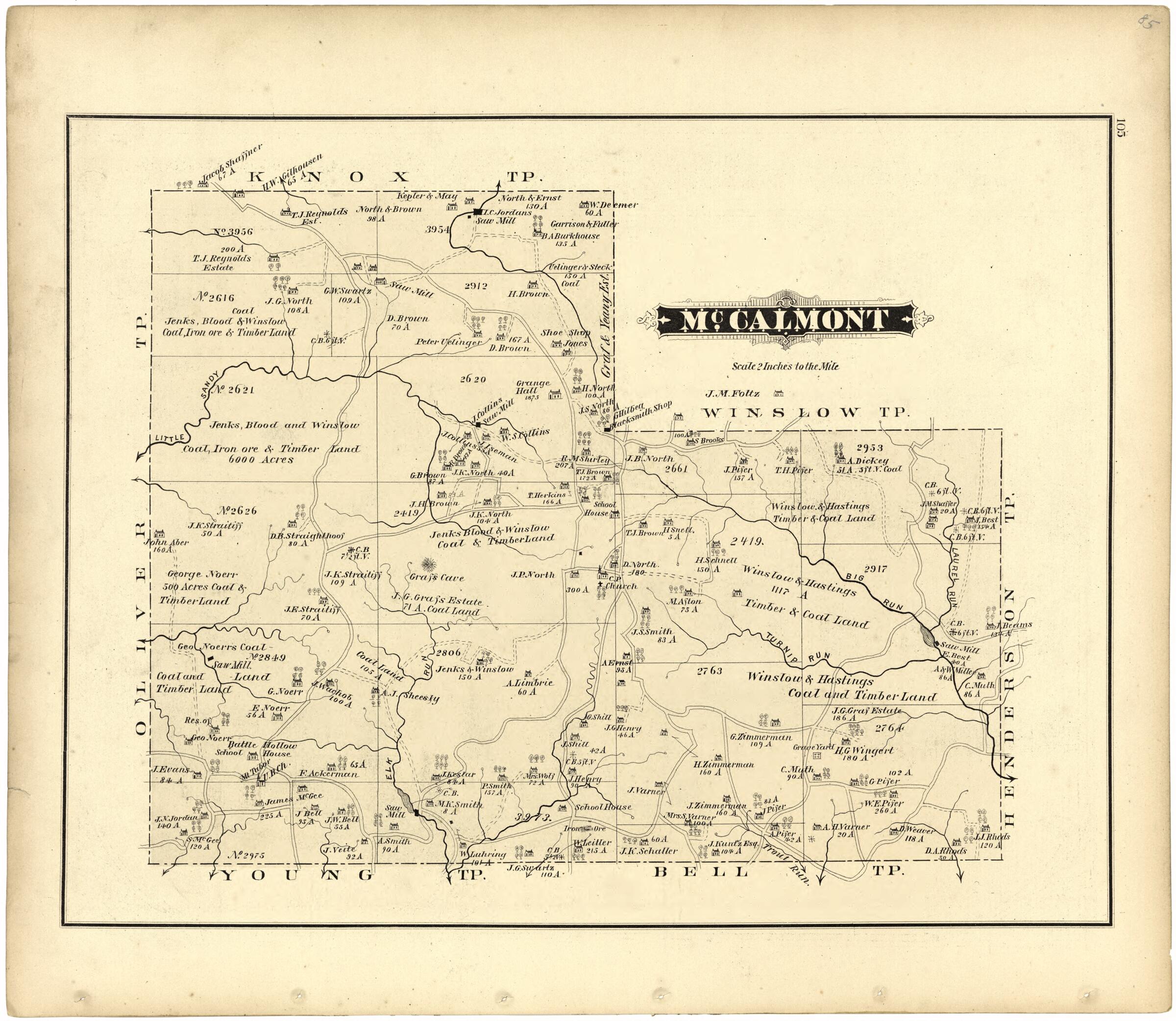 This old map of McCalmont from Caldwell&