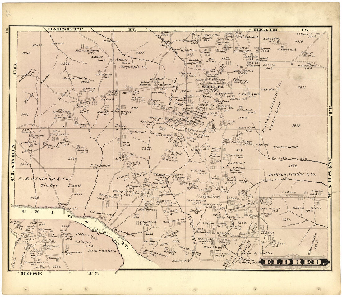 This old map of Eldred from Caldwell&