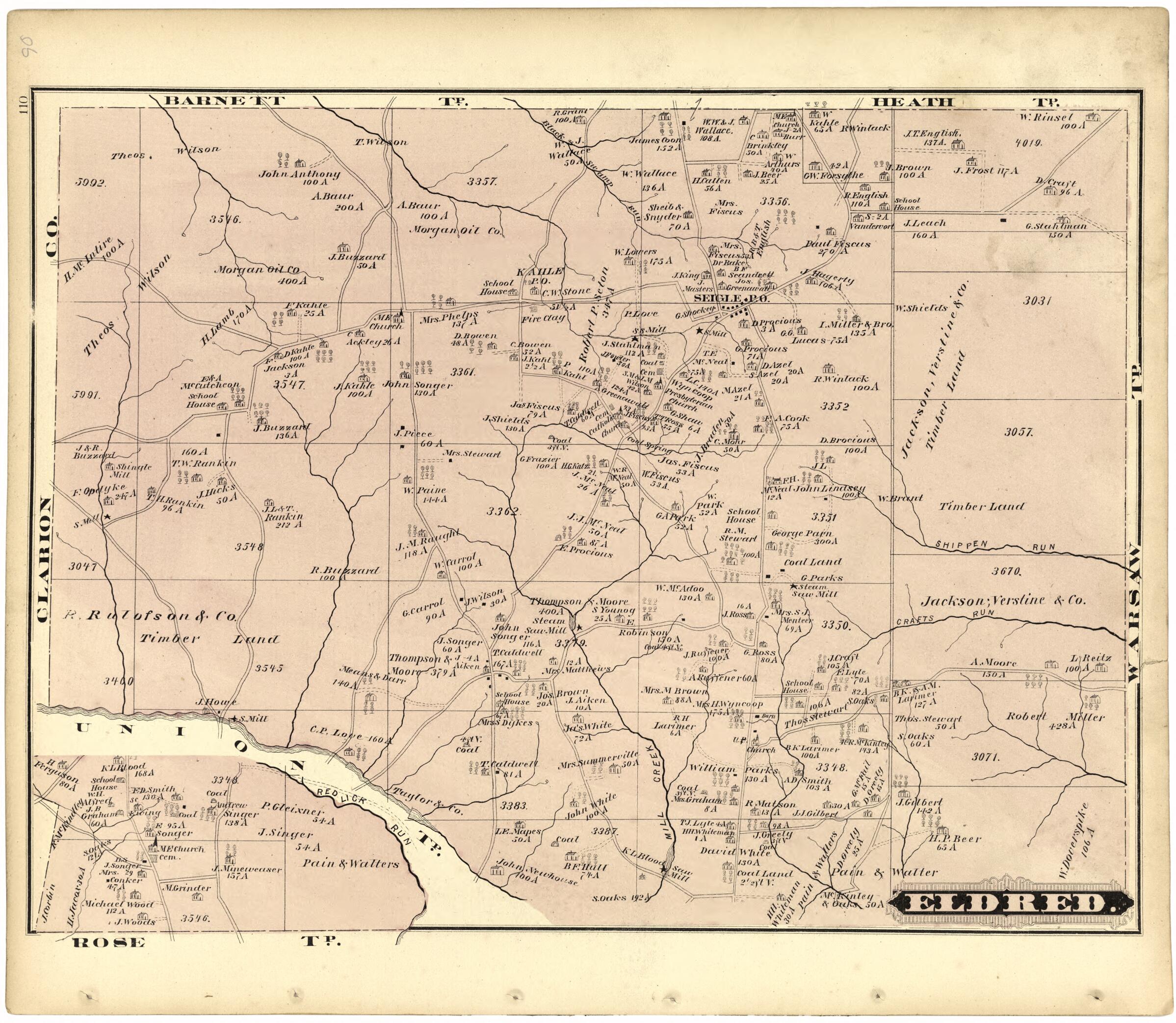 This old map of Eldred from Caldwell&