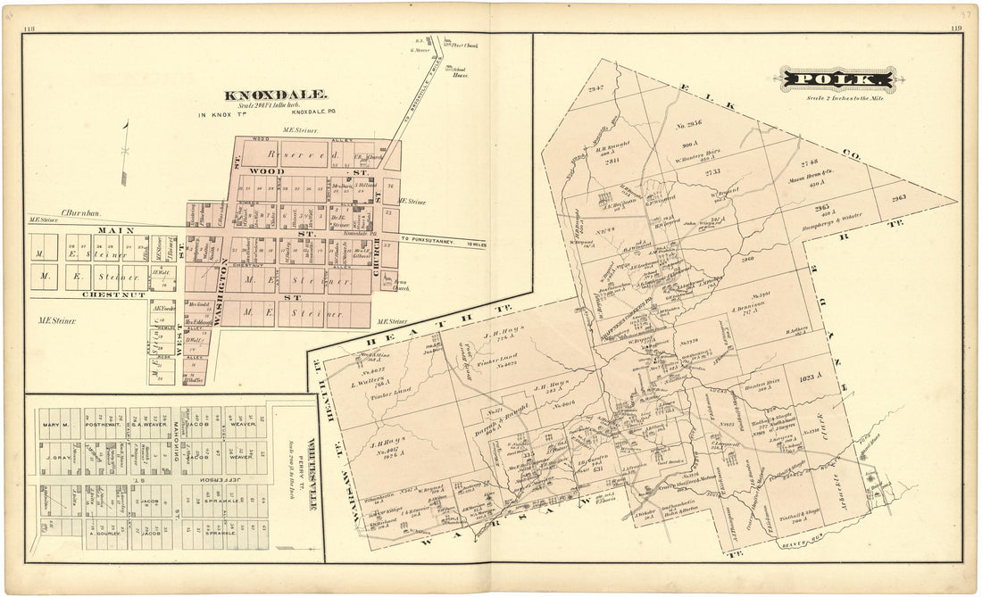 This old map of Polk; Knoxdale from Caldwell&