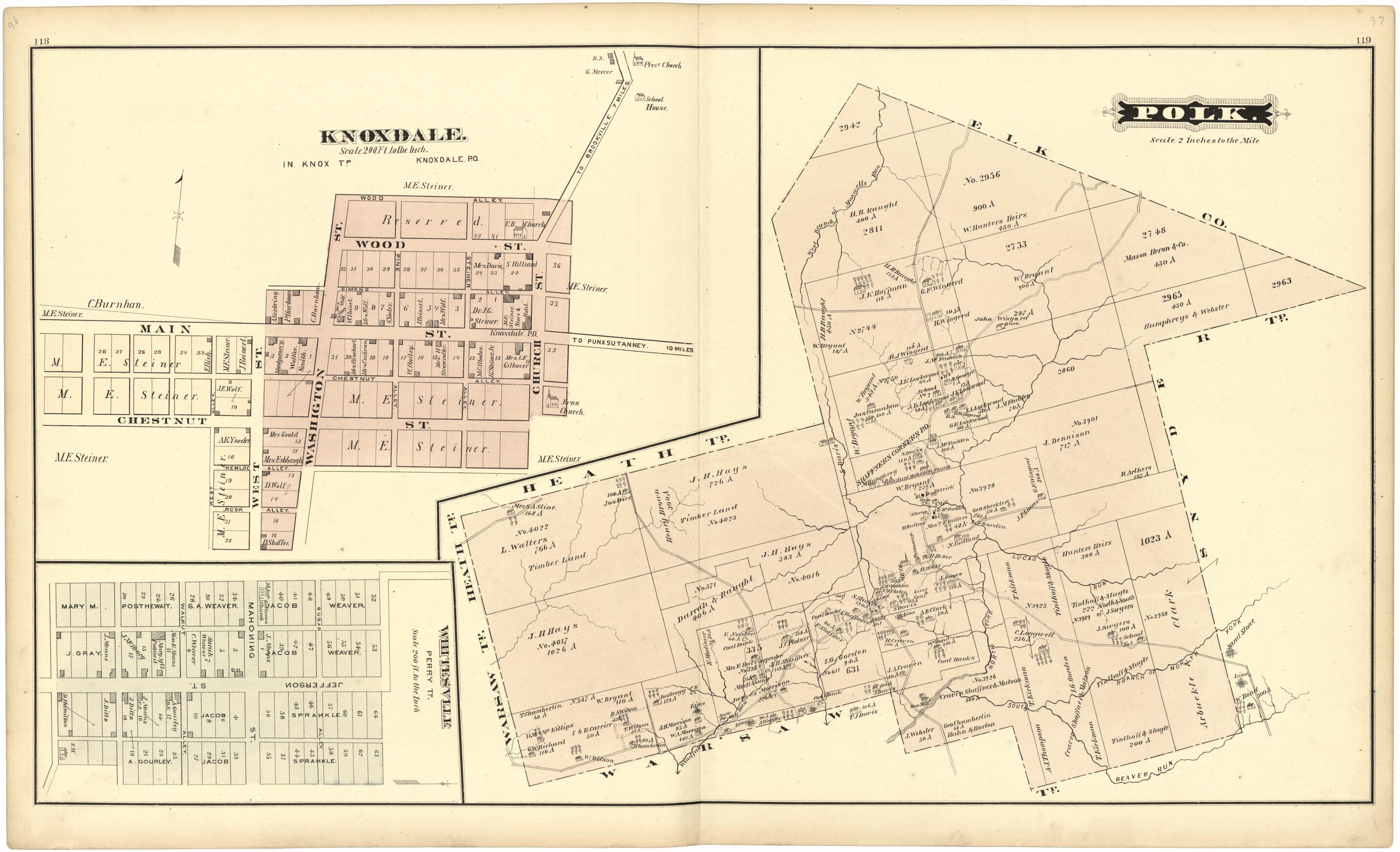 This old map of Polk; Knoxdale from Caldwell&