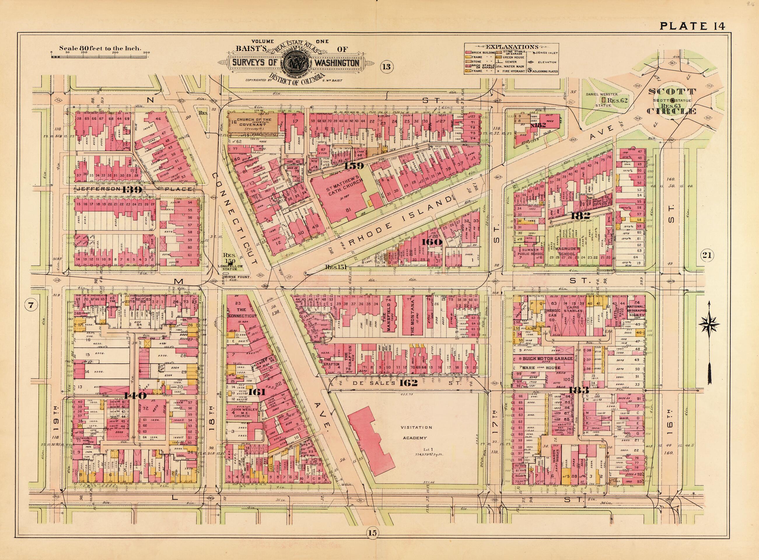 This old map of Octa Station and P.O.; Jasper Station, Seldon P.O. from Plat Book of Fayette County, Ohio from 1913 was created by Albert Volk in 1913